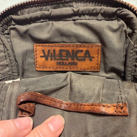 Vilenca Holland Leather Crossbody Bag Brown Phone Bag Adjustable Strap Boho - Picture 6 of 15